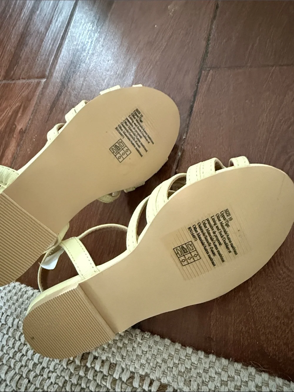 Janie and Jack Cream Floral Strap Sandals